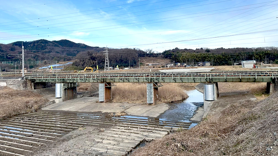 栃木・大平下間長野川橋りょう暫定対策工事